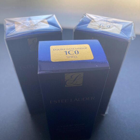 Estee Lauder Double Wear Makeup Foundation LOT of 3 in Shade 1C0 Shell - Picture 7 of 11